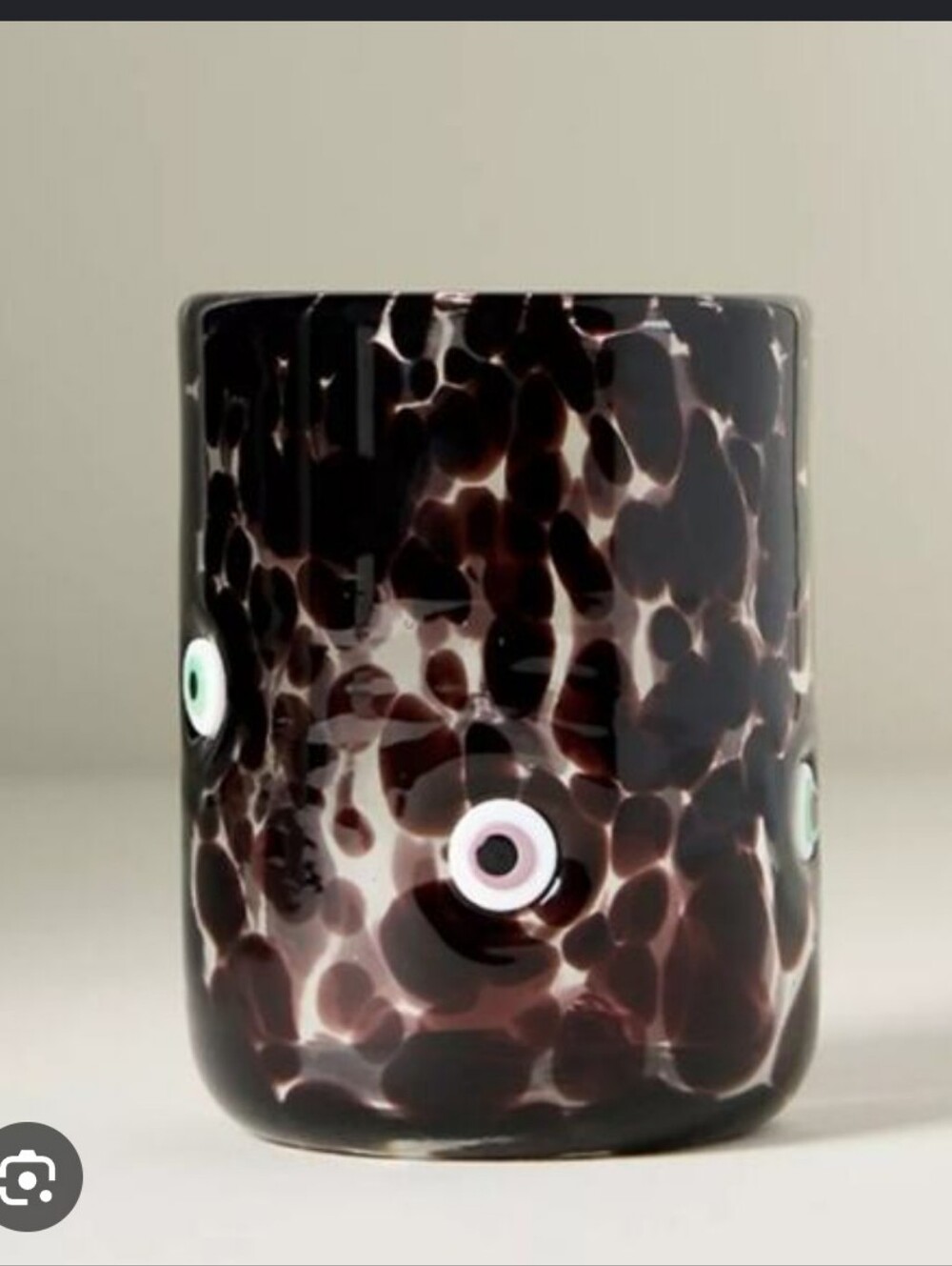 Set of 2 Like new Anthropologie Mystic Halloween Icon Eyes Glass